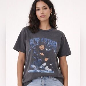 🎤 Ice Cube Graphic T-Shirt – Vintage Style – Gray - S